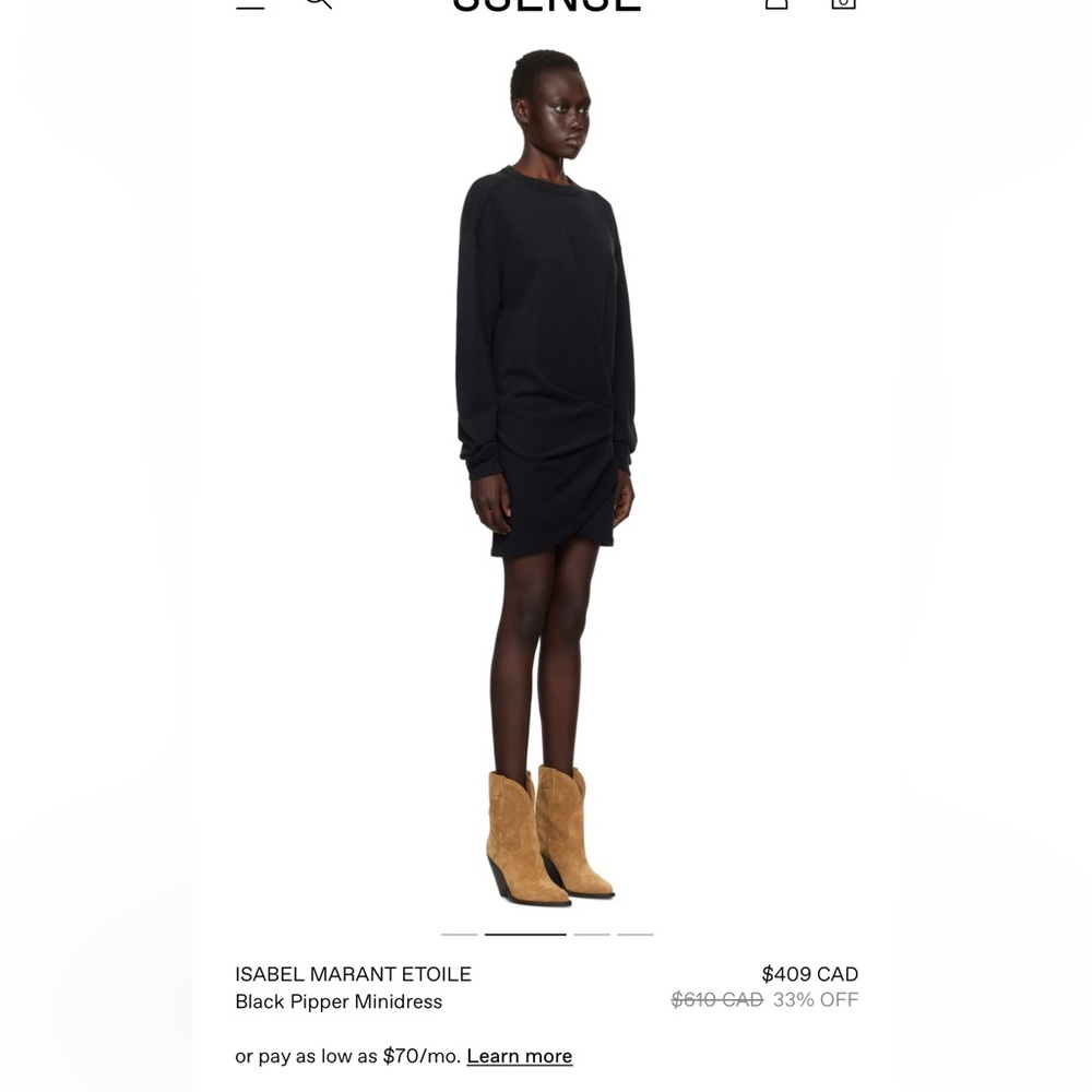 Isabel Marant Black Pipper Minidress